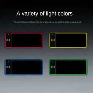 Wireless Charging RGB Gaming Mouse Pad, Multiple Light Modes, Large LED Desk Mat, Fast Charging for iPhone Android, Non-Slip Smooth Mat for Gamers & Home Office