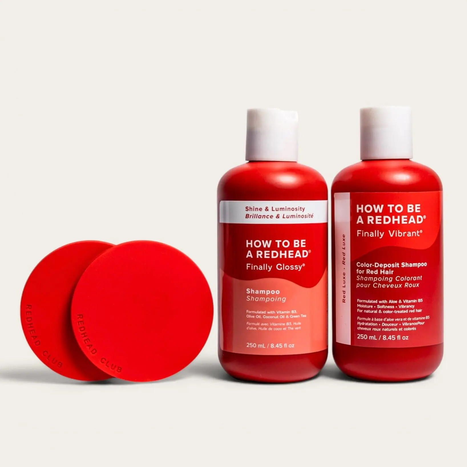 How to be a Redhead Shower Set - Shampoo Duo with 2 Redhead Club Shower Coasters