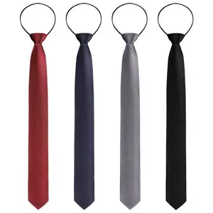 4Pcs/Set Zipper Ties for Men,Adjustable Men's Neckties Zip on Tie for Zipper,Skinny Necktie Clip on Slim Tie,Ideal for Formal,Professional or Casual Occasions,Christmas Party Gifts,Hand Tools Kits