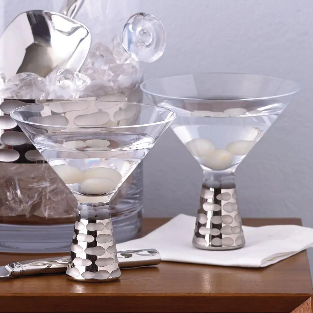Michael Wainwright Truro Platinum Martini Glass, Set of 2