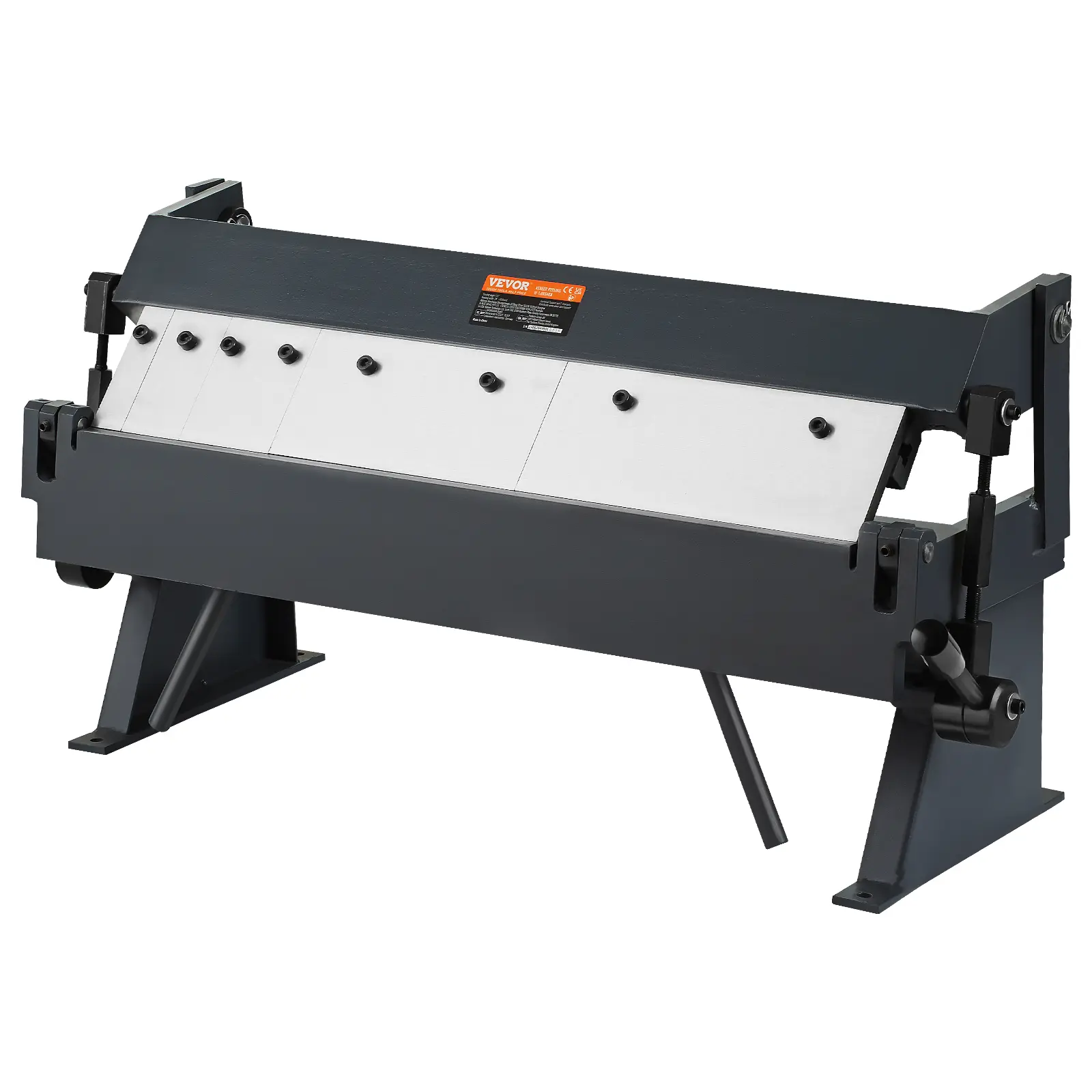 【DealsForYouDays】VEVOR Box and Pan Brake 24-Inch0-130 Degrees Sheet Metal Bending BrakePortable Metal Bender with 20 Gauge Low Carbon Steel 14 Gauge Aluminum Capacity5 Adjustable Fingers for Metal Bending
