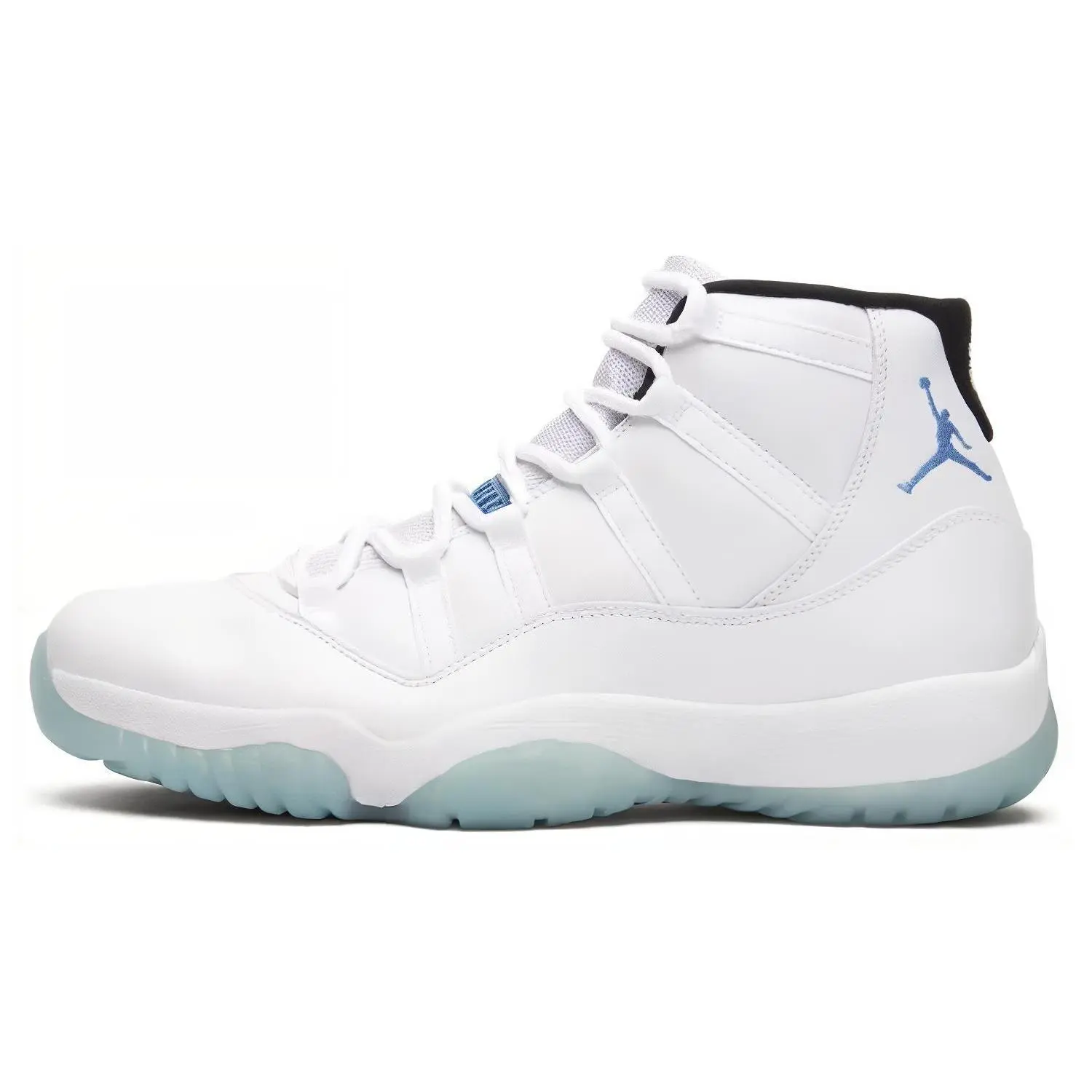 Men's Jordan Air Jordan 11 Legend Blue Retro High-Top Basketball Trainer Shoes - White Upper, Blue Accents, Comfortable, Durable, Breathable Fashionable Sports Shoes for Daily Wear