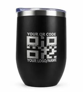 FREE Custom Engraving on  12oz Stainless Steel Travel Tumblers Mug with Removeable BPA-free Lid. For Cold and Hot Drinks. Personalized Tumbler for Gifts Drinkware Drinkware