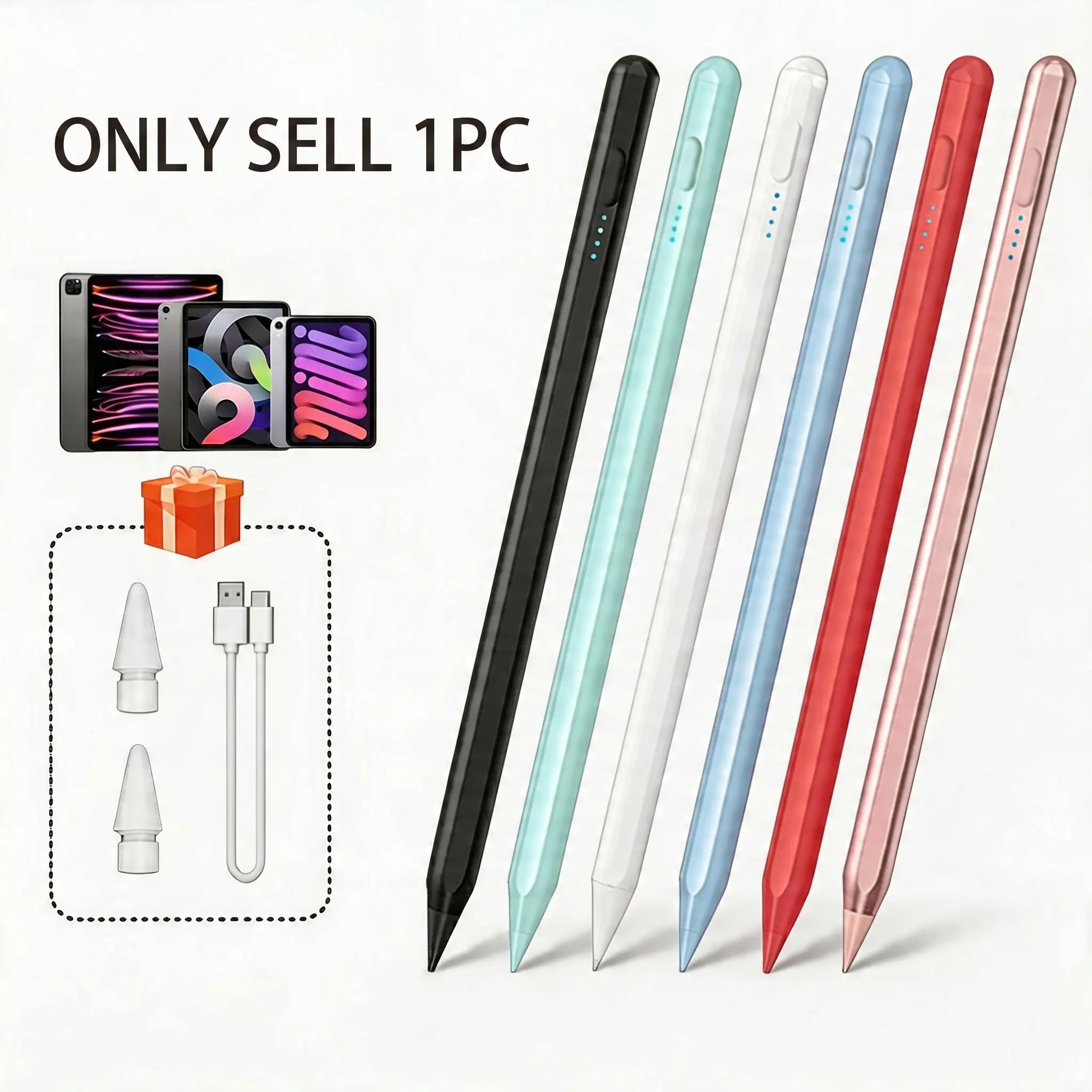 Anti-Mistouch Touch Pen Stylus for iPad, Tablet Styluses, Compatible with 2018-2026 Ipads, Fast Charging, Ergonomic Design, Ideal for Drawing, Work, Entertainment