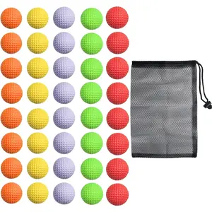 40 Pack Foam Golf Practice Balls - Realistic Feel and Limited Flight Training Balls for Indoor or Outdoor