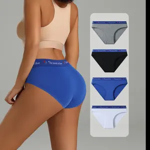 Women’s 4-Pack Low-Rise Color Block Bikini Lingerie Panties - Breathable Stretch Fabric, Soft Lightweight Athletic Activewear, Hip-Lifting Underwear for Fitness, Everyday Wear