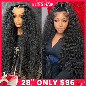 32 34Inch 13x6 13x4 Lace Front Human Hair Wigs Pre Plucked For Women Deep Wave Human Hair Lace Frontal Wigs 180 Density Transparent Lace Wig Real Human Hair #TikTokShopFallDealsForYou #TikTokShopHolidayHaul