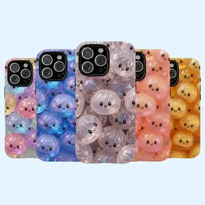 Cute Jelly Glitter Dumpling Tough Case Compatible with iPhone 11, 12, 13, 14, 15, 16, 17 & Samsung S22 S23 S24 S25 S26 – check our available sizes