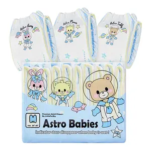 LittleForBig Astro Babies Adult Diaper 10 Pieces - Thick Fluffy with Quick Absorbency Core & Stretchy Leg Gather for Comfort
