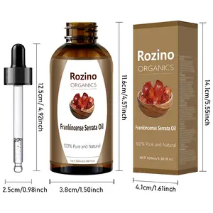 【Ten pack at a better price】Rozino ORGANICS Frankincense Serata Jojoba Oil 4fl ozEWG Verified Organic, 100% Pure Cold-Pressed | For Skin,Hair, Nails & Cuticles-Unrefined, Hexane-Free | NaturalMoisturizing Carrier Oil (Facial Serum/Gua sha)