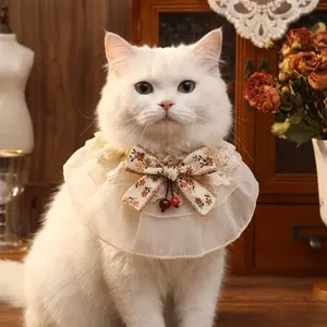 Vintage Lace Pet Scarf & Bib | Adjustable Collar Neckwear for Cats & Dogs