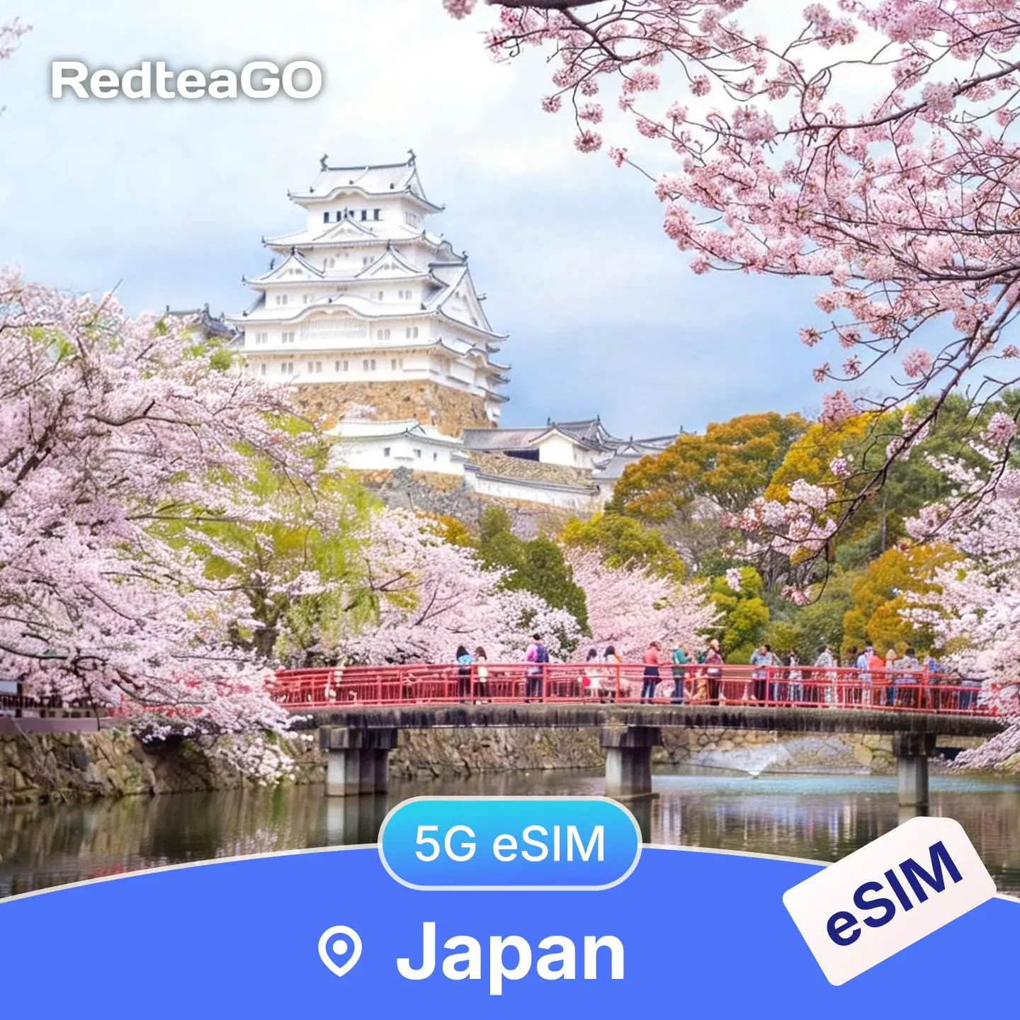 RedteaGO Japan eSIM Unlimited Data 5G | Travel Data Plan | Instant Activation | No Roaming Fees | Instant Use