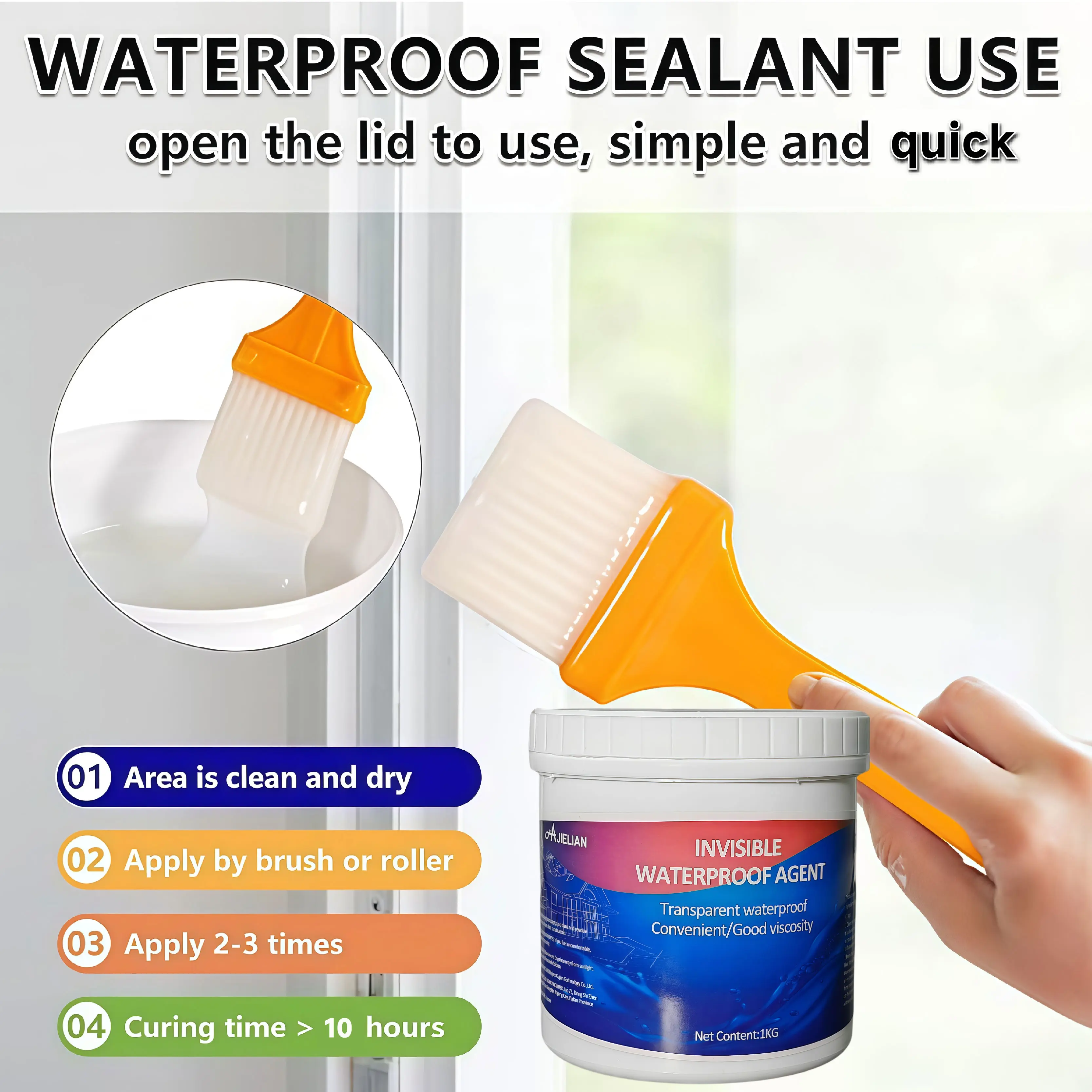 Titanium Clear Waterproof Sealant for 350Z, All-Weather Outdoor & Indoor Protection Coating Agent for Cars, Gutters, Windows