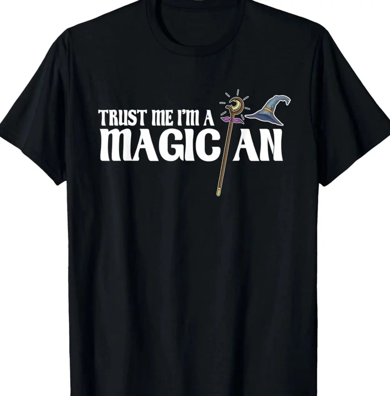 Men's Classic Casual Short-Sleeve Magician Card Tricks Themed Unisex T-Shirt, Stylish Tops & Everyday Clothes, XAB