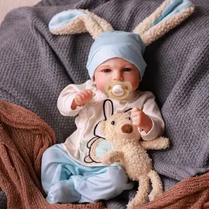 #Summervibes#DealsForYouDays BABESIDE Reborn Doll Set 17-inch 8-piece set featuring cloth body and vinyl limbs Gender-neutral reborn doll Includes gift box and feeding accessories Ideal Christmas, New Year, and birthday gift Rebornbabydoll Teddybear