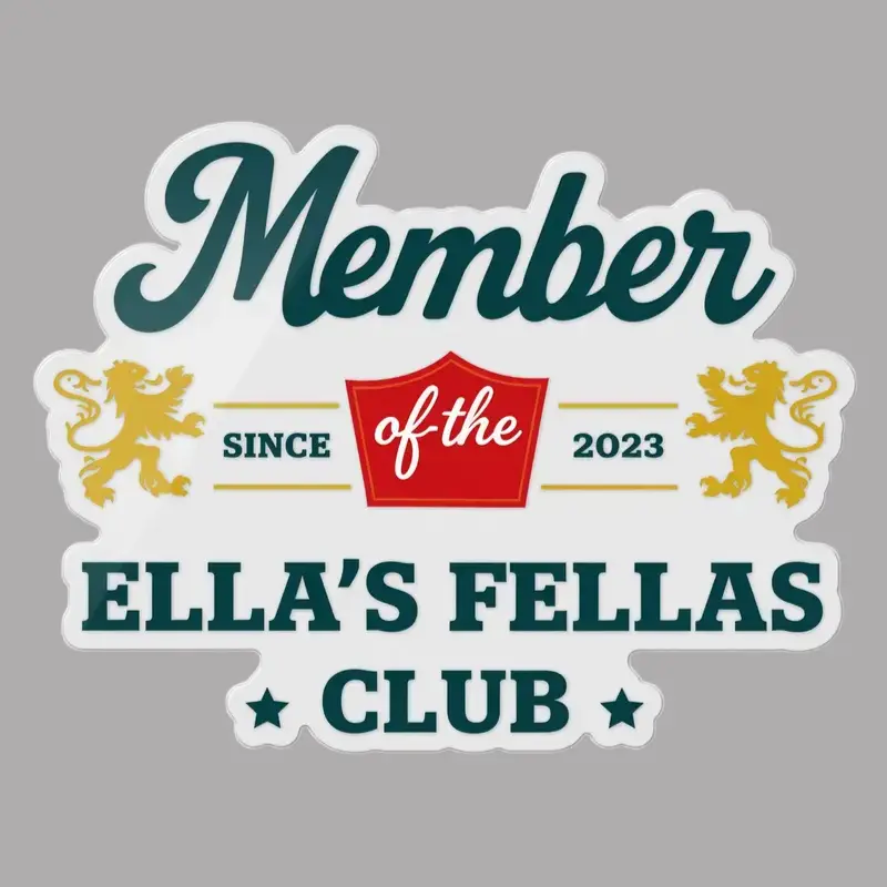 (Set of 2,3,5 pcs) Ellas Fellas Club Sticker, Western Country Concert Sticker, Laptop or Water Bottle Decal