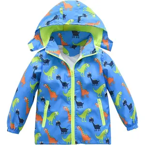 Toddler Boys Raincoat Waterproof,Lightweight Kids Rain Poncho Jacket Windbreaker Outwear Coat