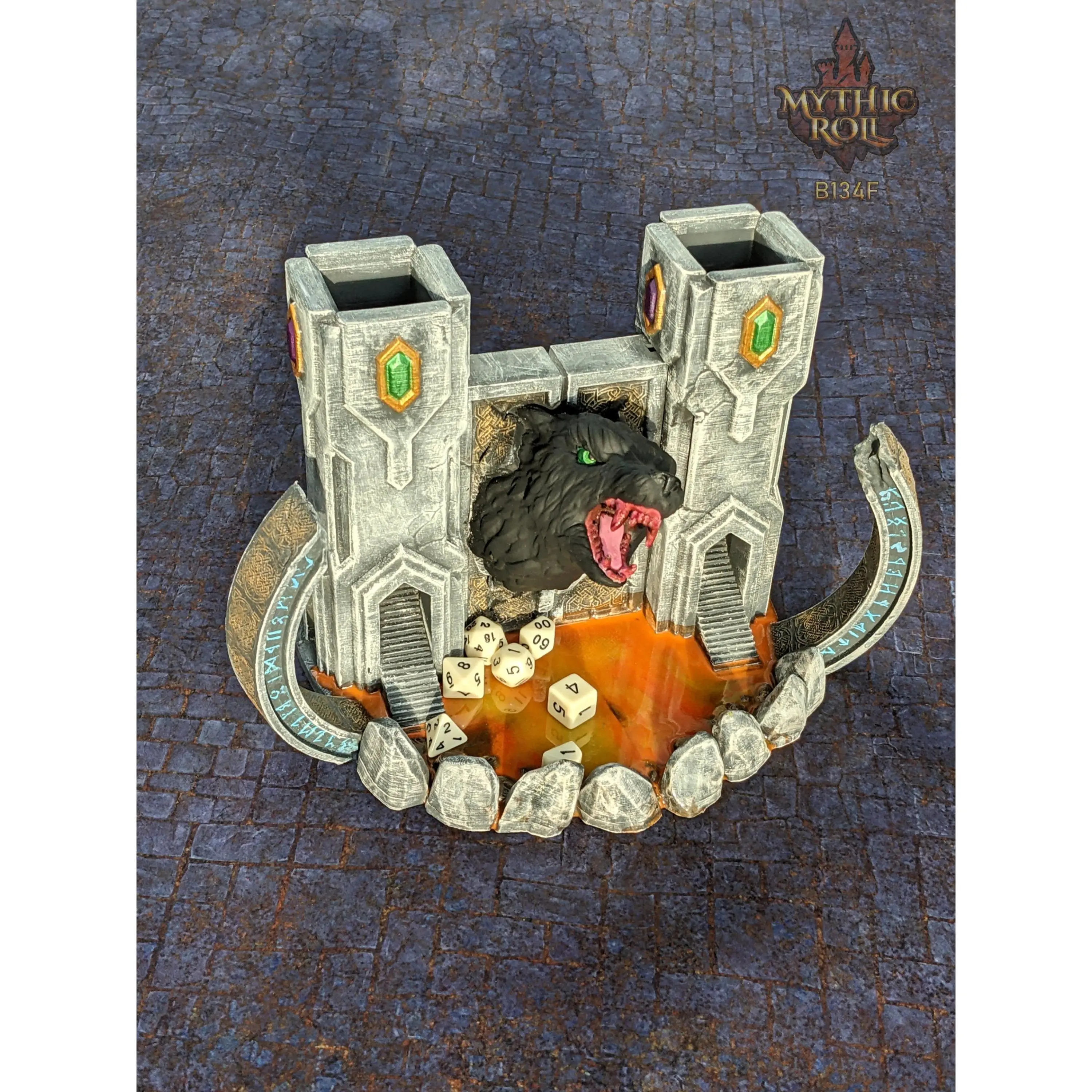 Gates of Valhalla 3D Printed Viking Dice Tower - Mythic Roll Collection by Unchained Games - Unleash the Fury of Ragnarok!