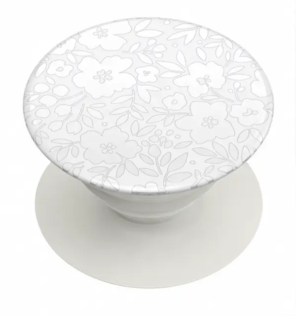 Adhesive Phone Grip Holder – Blanc Fresh | Secure & Comfortable Hold, Anti-Drop Kickstand, Flower Floral Design, Compatible with Kindle Paperwhite & Magnetic Devices