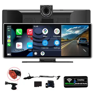 11.26 inch Wireless Carplay Screen Multimedia Video player Car Display Bluetooth Compatible with Android Auto and Apple CarPlay airplay  Loop Recording GPS Navigation Bluetooth FM AUX Built in Speaker Android Cast Wifi Car Dvr