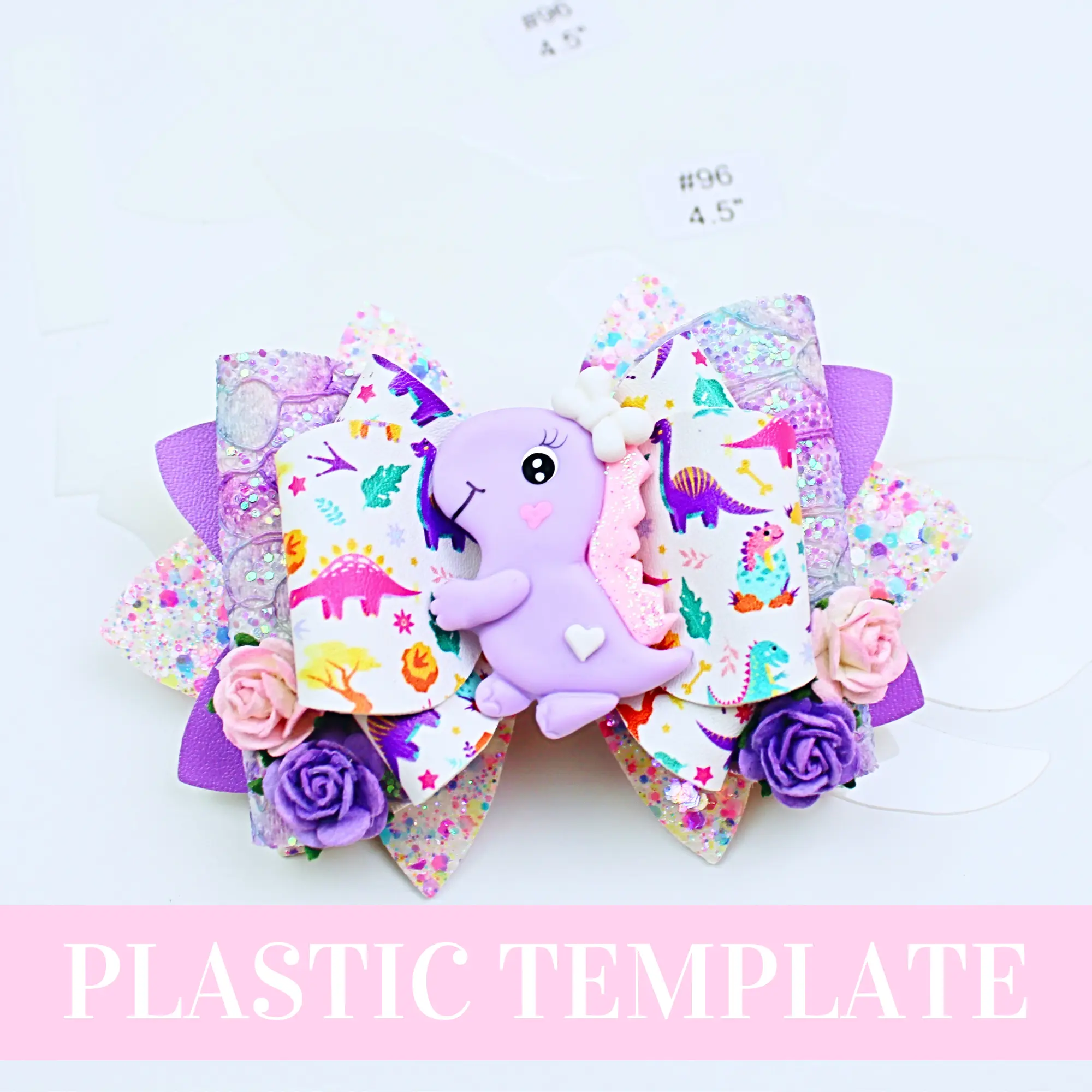 Bow # 96 Plastic Hair Bow Template - 4 sizes - Hair Bow Template Plastic Trace and Cut Template
