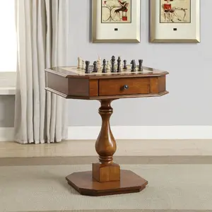 Bishop Game Table in Cherry Finish with Reversible 3-in-1 Game Tray