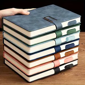 PU Vintage A5 Leather Notebook, Leather Notebook Cover, Vintage Leather Notebook with Personalized Soft Cover and Bookmarks - Perfect for Business Meetings and College Life, Love Diary, Journal Notebook