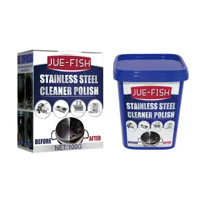 Jue-Fish Stainless Steel Cleaning Paste Kitchen Stain Remover for Pots Rust Stains Pot Bottom Stove Black Grime Cleaning Paste