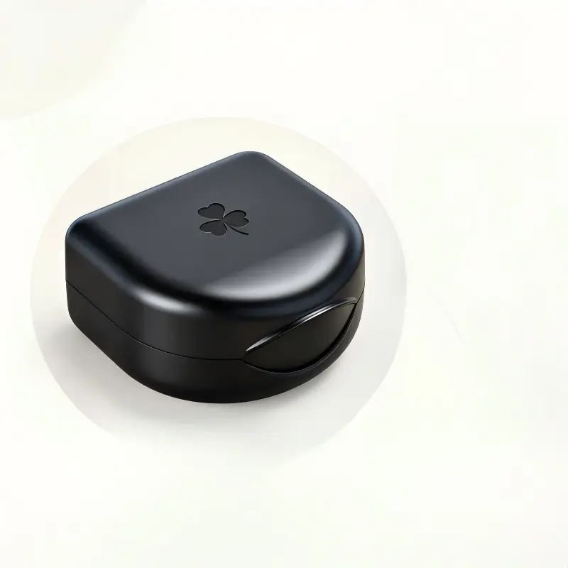 Magnetic Retainer Case - Compact Black PP Plastic Oral Care Storage Box, Portable Travel Holder for Aligners, Mouth Guards