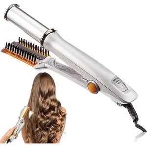 2in1HairStraightener&Curler-3HeatSettings,60-SecondHeat-up,Auto-Off,DualVoltage,SwivelCord,Travel-Friendly&EasytoUseSmoothYellow