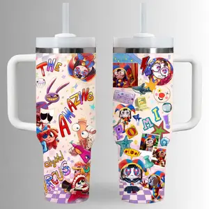 [Collection] 40oz/ 20oz Pomni The Amazing DC Insulated Tumbler with Handle and Straw, Double Wall Vacuum Insulated Travel Mug, Trendy Collector Drinkware