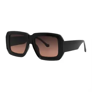 Mad Shade Oversized Black Square Sunglasses with Gradient UV400 Lenses - Retro Bold Unisex Style #05 Mad Shade Oversized Black Square Sunglasses with Gradient UV400 Lenses - Retro Bold Unisex Style #05