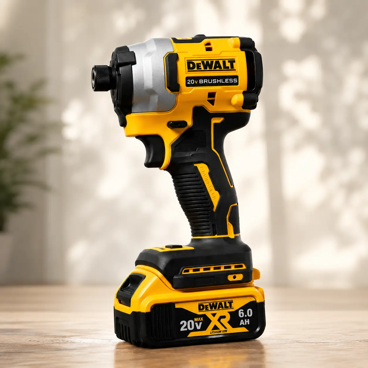 DEWALT DCF850 Brushless Motor Heavy-Duty Impact Drill/Driver, Professional Hand Tool with Battery, 1+Charger, Adjustable Speed for Screwdriving & Hardware Jobs