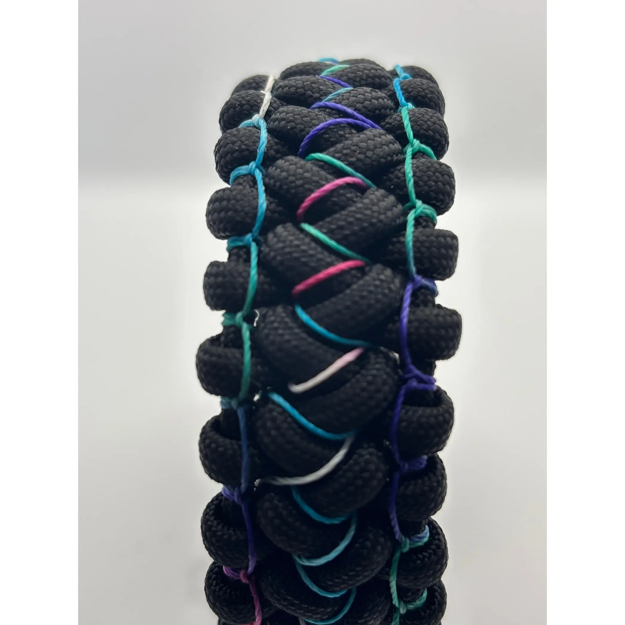 Handmade Cobra Knot Paracord Bracelet with Multi-Color Stitch