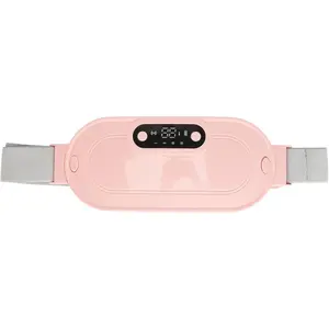 Portable Cordless Heating Pad - 3 Heat Levels & 4 Massage Modes for Period Cramps, Back Pain Relief, Menstrual Belly Warmer, Pink Gift for Women