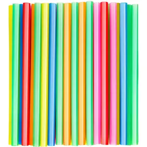 50 count  Smoothie Straws,Disposable Plastic Colorful Boba Straws.