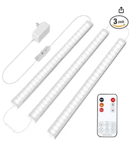 Under Cabinet Lights Plug in, 3 Pcs 12 Inch Ultra Thin Under Cabinet Lighting, Super Bright Daylight White Under Counter Lights for Kitchen, Dimmable Light for Cabinet, Counter, Workbench, Desk