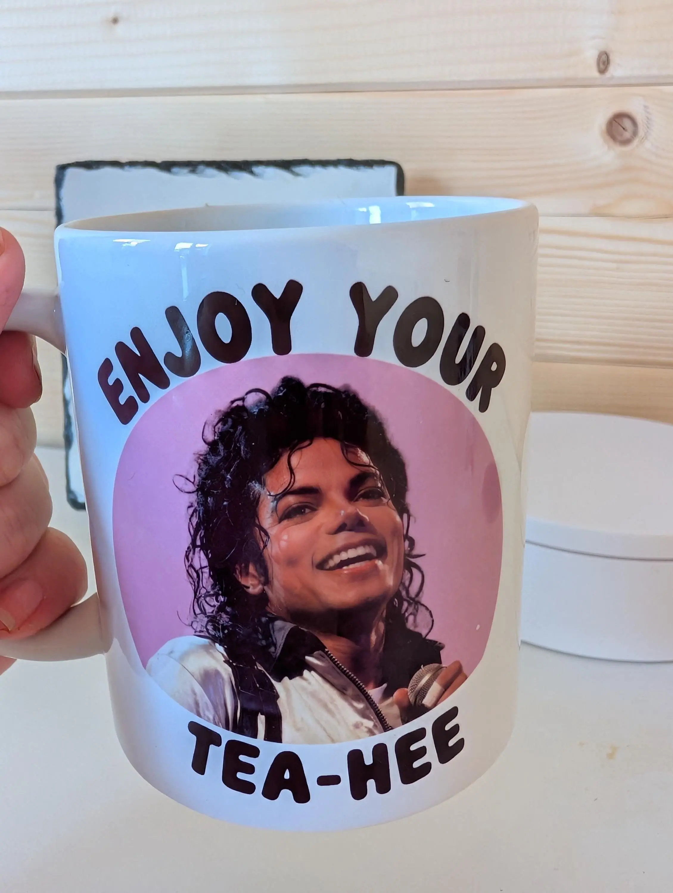 [Sale off up to 50%] Tea Hee Mug Funny Pop Icon Inspired Coffee Mug Tea Lover Gift Retro Music Fan Present Novelty Ceramic Cup, 11oz & 15oz ceramic mug