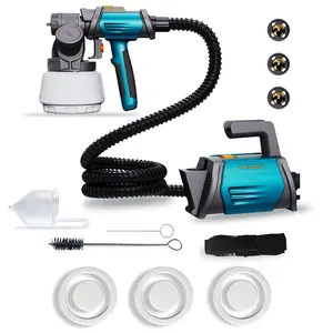 Tilswall Shark 800 HVLP Paint Sprayer Upgrade  painting projects !  Detachable Paint Sprayer 800W power, 1300ml large container, 4 brass nozzles and 3 spray patterns for home, furniture, cabinets, fence and wall painting.  gift for Mother’s Day.