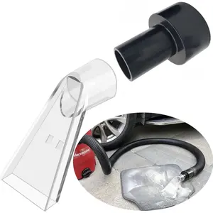 See-Through Extracting Accessory with 2-1/2" Reducer for Upholstery & Carpet Cleaning & Auto Detailing, Shop Vac Extractor Attachment for 10-20 Gallon Wet/Dry Vacuum Cleaners