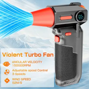 Violent Turbo Fan 130000RPM 3 Speed Rechargeable Cordless Air Blower Portable Cordless Blower