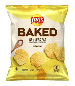LAY'S Baked Original Potato Crisps, 1.125 ounce (Pack of 16) Snack Crispy Salt Sugar