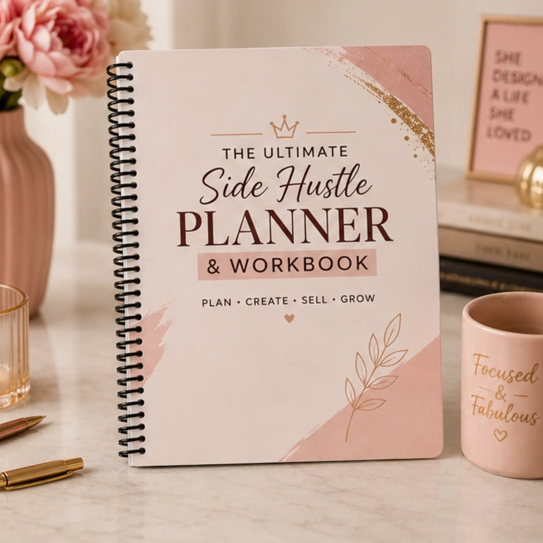 Side Hustle Planner Workbook for Small Business Owners, Creators and Entrepreneurs