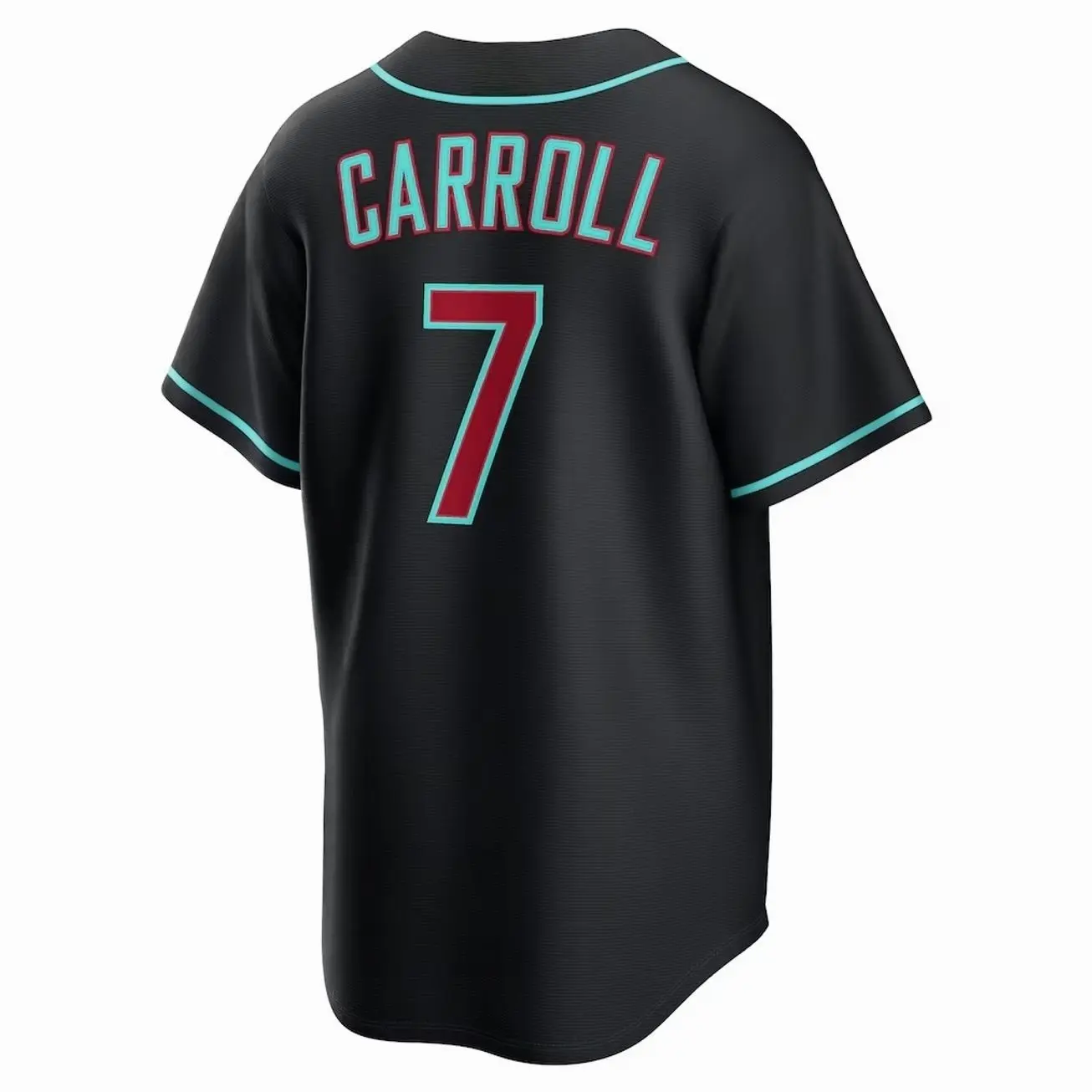 Unisex Baseball Collections Inspired by Arizona Team Marte Player Alternate Replica Jersey - Black