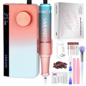 SAVILAND 40000RPM Professional Electric Nail Drill: Advanced Nail Drill Kit with LCD Display, Portable Nail File Machine for Manicure Pedicure Salon & Home, Gradient Color