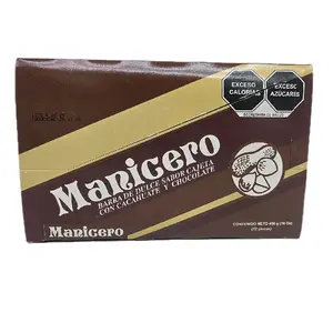 Manicero, Barra de dulce sabor a cajeta con cacahuate y chocolate. Sweet cajeta flavor bar with peanut and chocolate 12 pieces pack