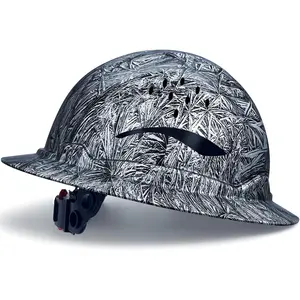 Full Brim Hard Hat, Vented Lightweight Industrial Work Helmet with 6-Point Adjustable Suspension, Protective Head Gear for Construction, Warehouse Work, Construction Gear, Hard Hats