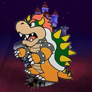 Paper Bowser Pin