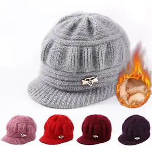 Women's Fleece Lined Beanie - Thick Knit Thermal Hat, Warm Winter Hat for Cold Weather & Outdoor