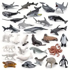 Simulation Marine Animal Model Set, 30pcs/set Marine Animal Shaped Decoration, Model & Animal/plant Toy for Home & Office Decoration